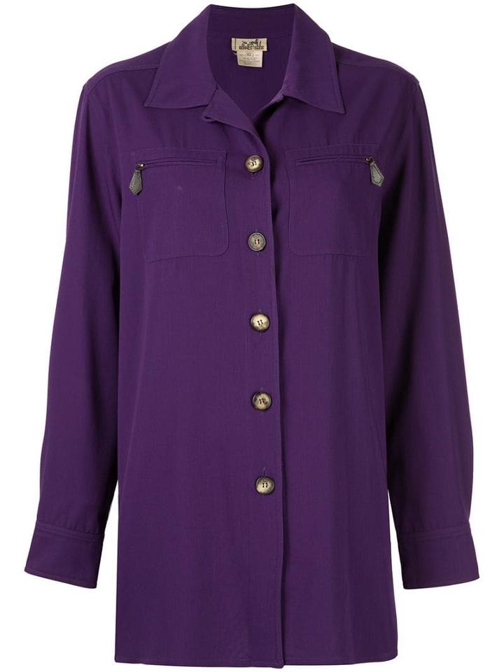 Hermès Pre-owned Oversized Shirt - Purple