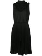 Prada Sleeveless Plissé Mini Dress - Black