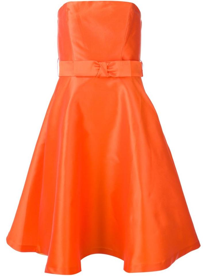 P.a.r.o.s.h. Flared Dress, Women's, Size: Xl, Yellow/orange, Silk/polyester/acetate/viscose