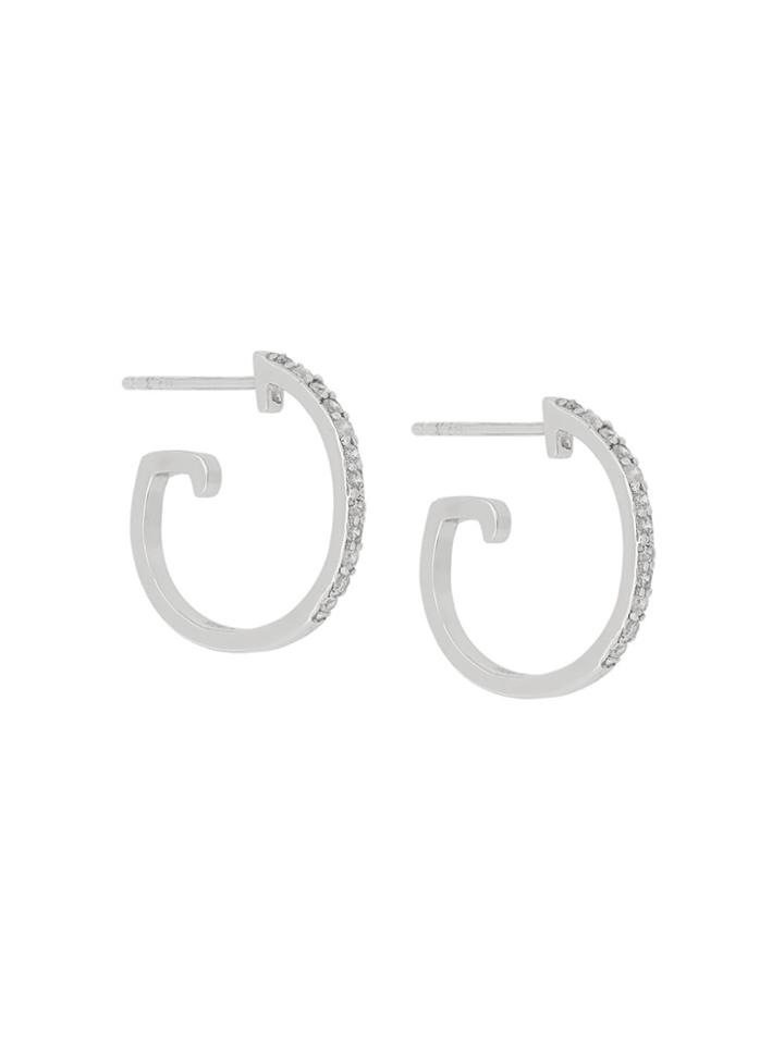 V Jewellery Maxi Hoop Earrings - Metallic