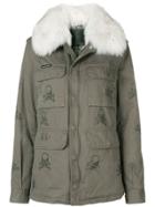 Philipp Plein Skull Embellished Coat - Green