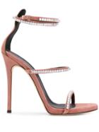 Giuseppe Zanotti Gemstone Heeled Sandals - Pink