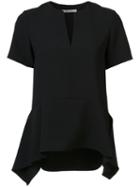 T By Alexander Wang Draped Hem Top, Women's, Size: 2, Black, Polyester