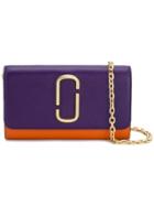 Marc Jacobs Saffiano Mini Chain Wallet - Purple