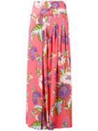 Diane Von Furstenberg Floral Maxi Skirt, Women's, Size: 8, Pink/purple, Silk
