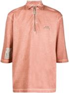 A-cold-wall* Zipped Neck Polo Shirt - Neutrals