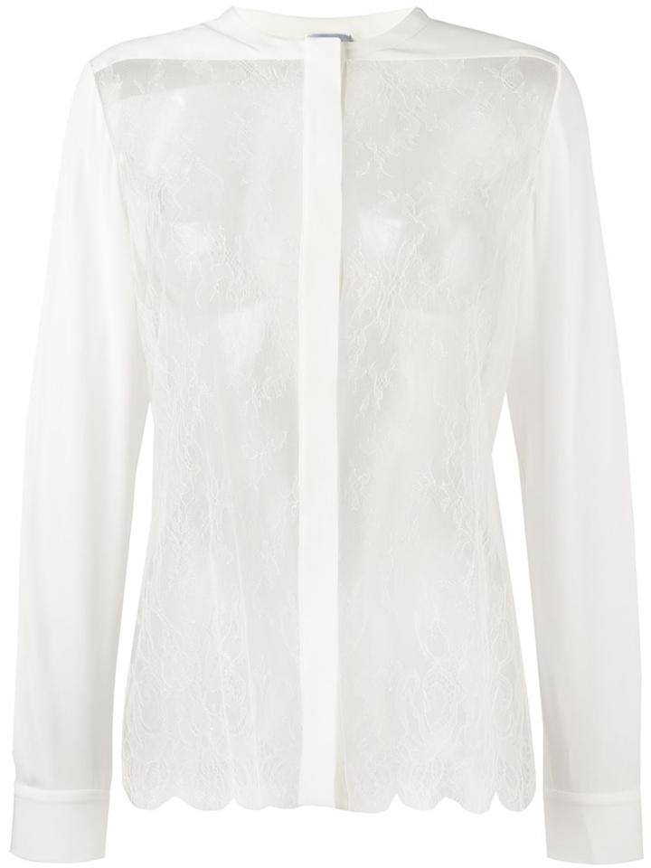 La Perla 'leisuring' Sheer Lace Detail Shirt