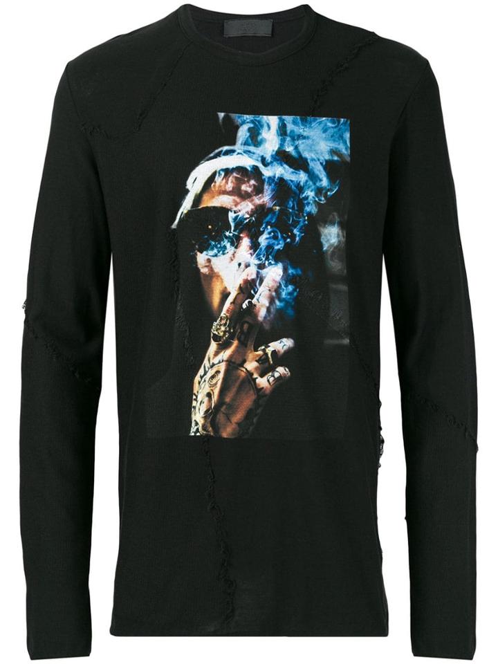 Rh45 Printed Longsleeved T-shirt - Black