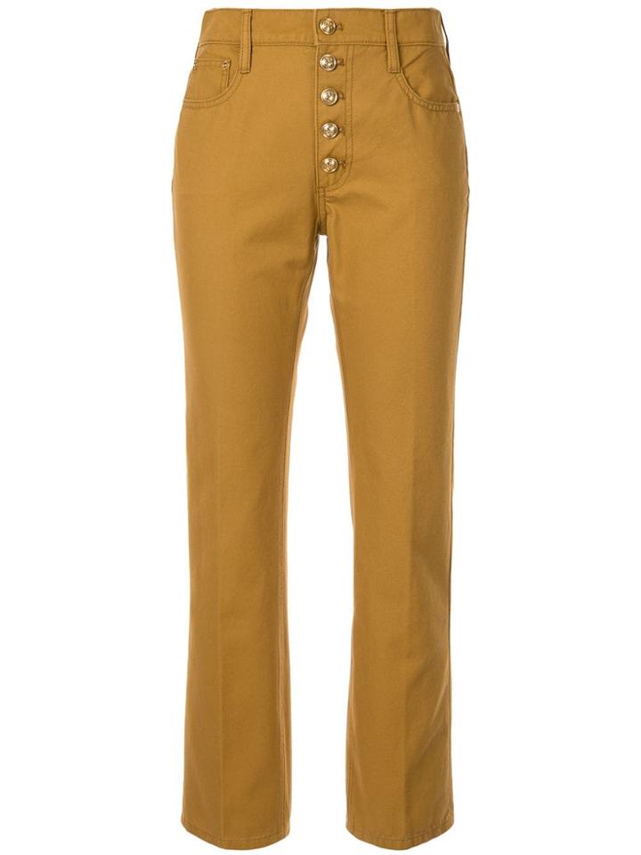 Tory Burch Button Front Denim - Brown