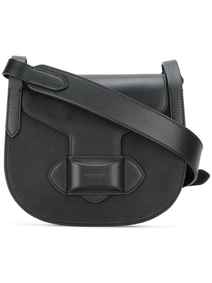 Michael Kors Saddle Crossbody Bag, Women's, Black, Leather/suede