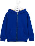 Burberry Kids Zipped Hoodie, Boy's, Size: 8 Yrs, Blue