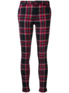 Liu Jo Tartan Skinny Trousers - Red
