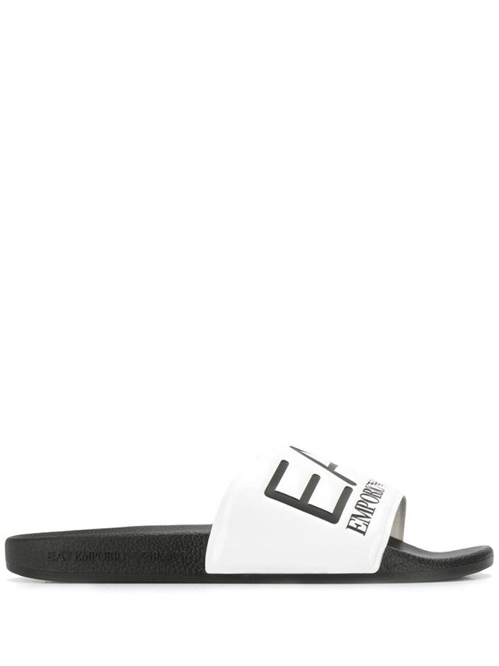 Ea7 Emporio Armani Logo Sliders - Black