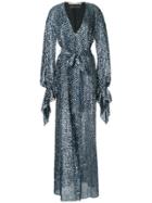 Roland Mouret V-neck Maxi Dress - Blue