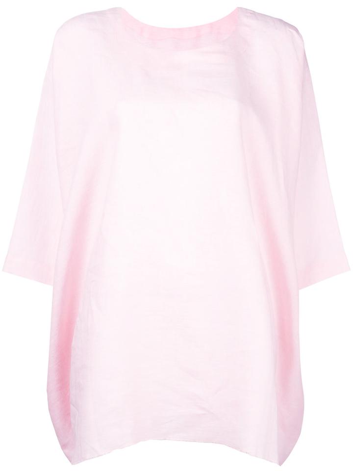 Daniela Gregis Shift Top, Women's, Pink/purple, Linen/flax
