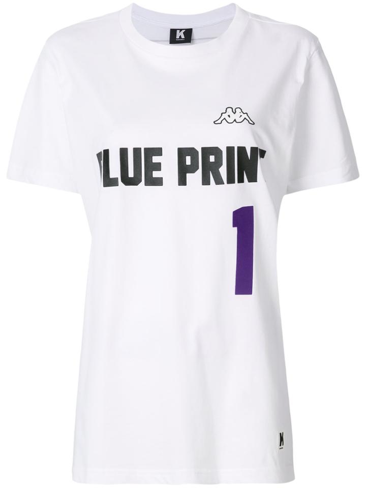 Kappa Blue Print T-shirt - White