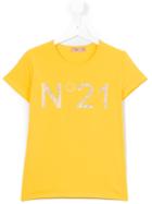 No21 Kids - Teen Logo Print T-shirt - Kids - Cotton/spandex/elastane - 14 Yrs, Girl's, Yellow/orange