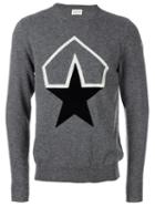Moncler Logo Print Sweater, Men's, Size: Large, Grey, Virgin Wool