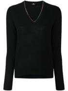 Ps By Paul Smith Contrast Neckline Sweater - Black