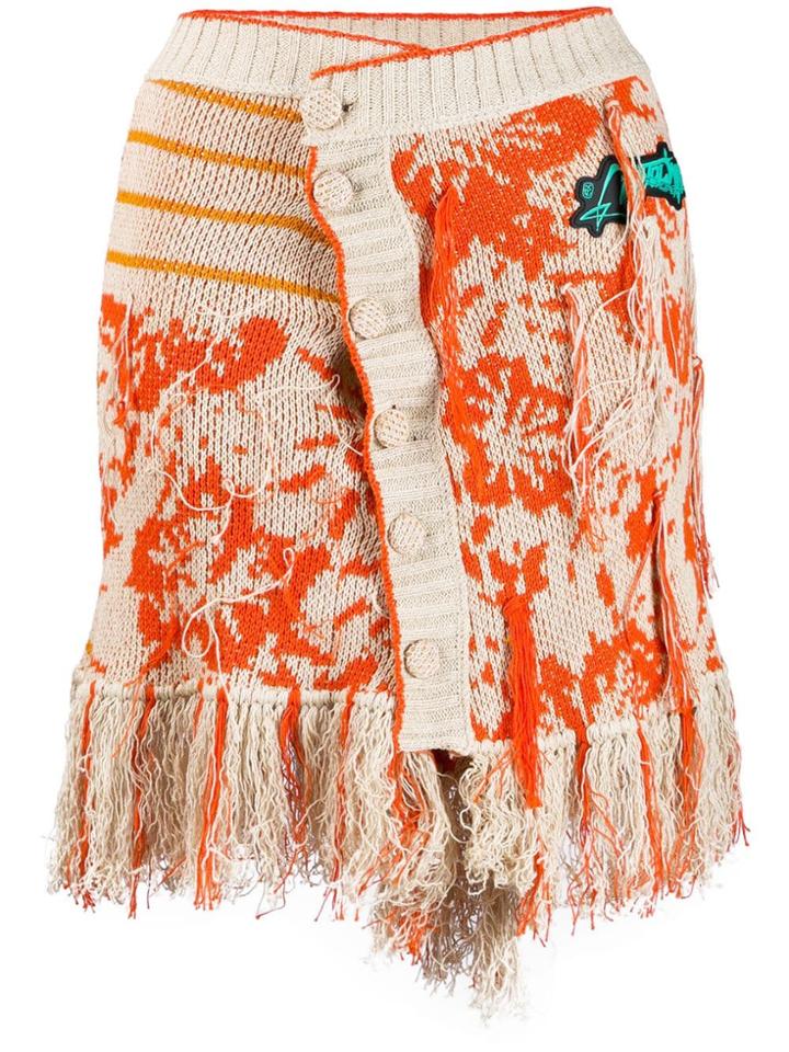 Ottolinger Frayed Knit Skirt - Neutrals