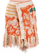Ottolinger Frayed Knit Skirt - Neutrals