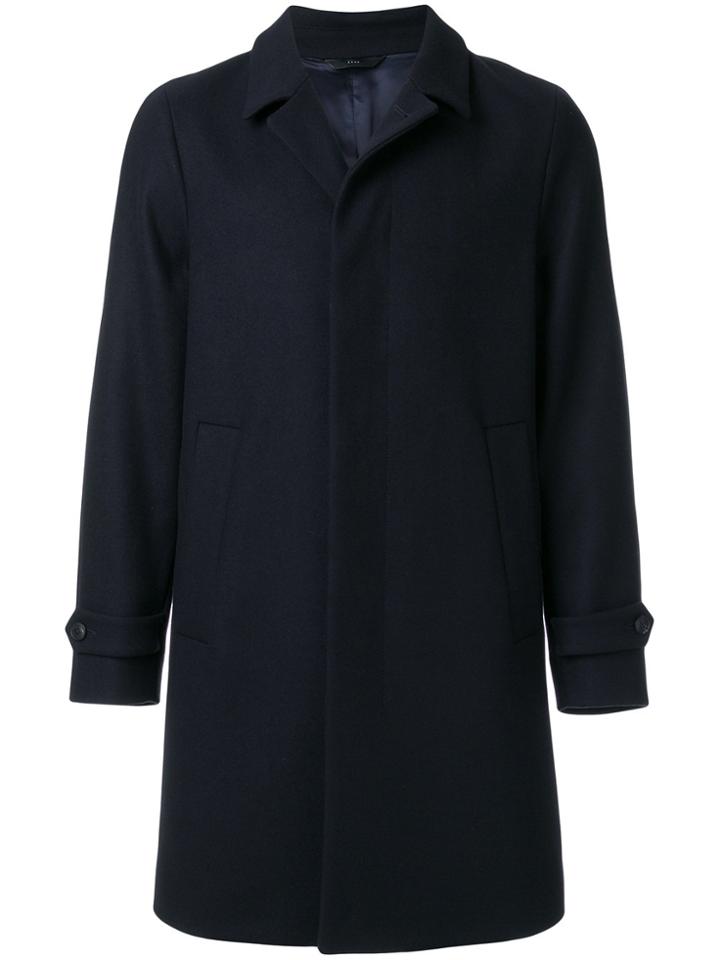 Hevo Classic Single-breasted Coat - Blue