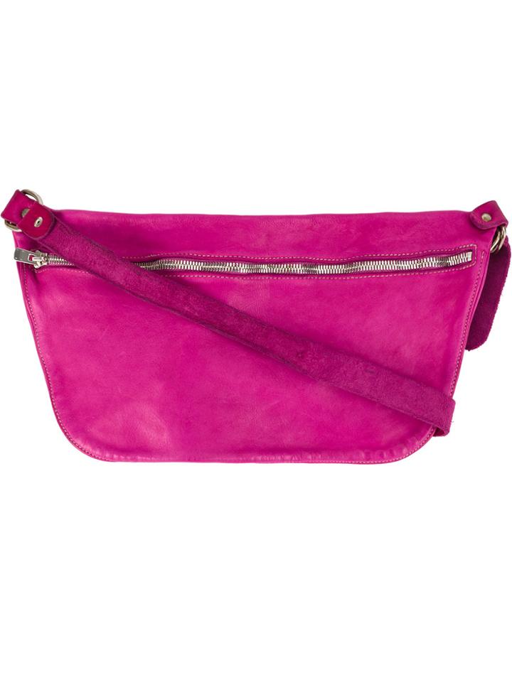 Guidi Hobo Shoulder Bag - Pink & Purple