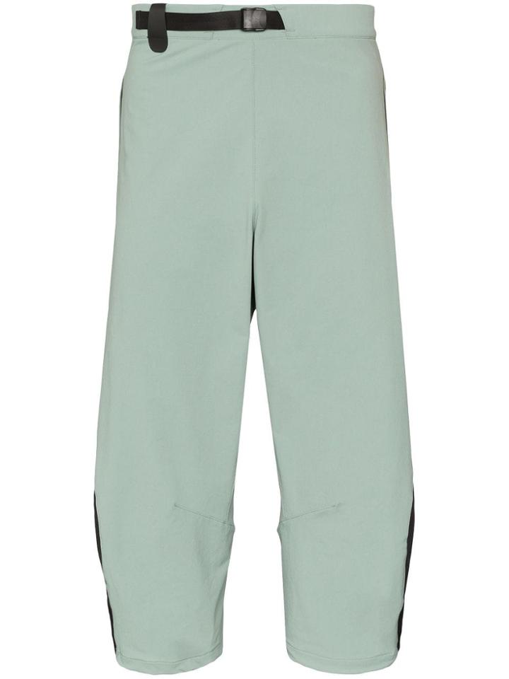 Asics Cropped Side Stripe Track Pants - Grey