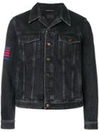 Saint Laurent Side Logo Denim Jacket - Black