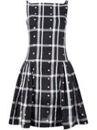 Vivienne Westwood Checked Pleated Skirt Dress, Women's, Size: 38, Black, Cotton/spandex/elastane
