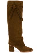 Casadei Strap Detail Boots - Brown
