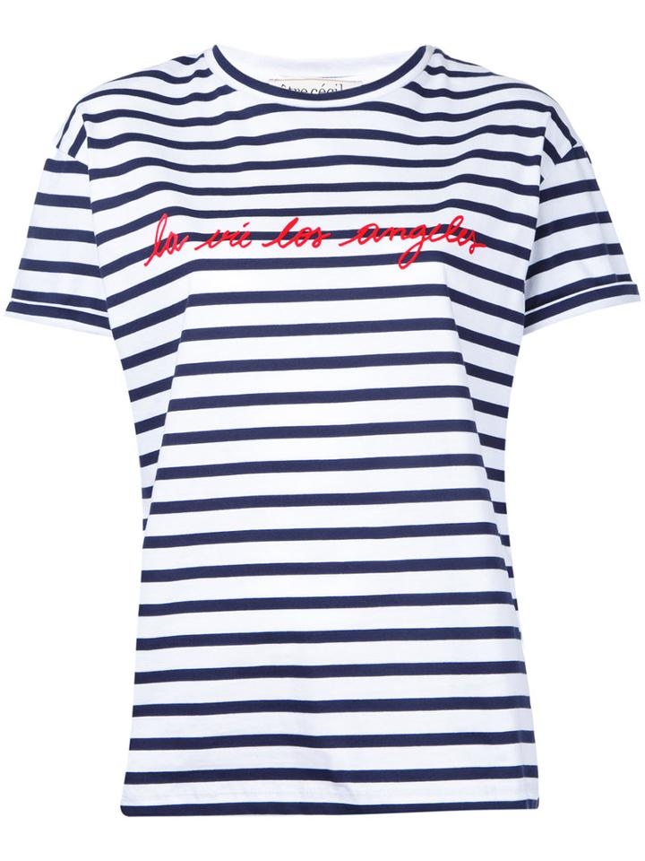 Être Cécile - Striped T-shirt - Women - Cotton - Xs, Women's, White, Cotton