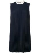 Red Valentino Pleated Shift Dress - Blue