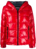 Duvetica Shiny Hooded Puffer Jacket - Red