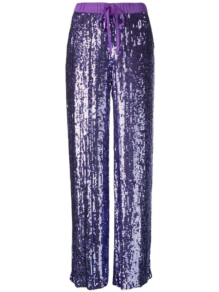 P.a.r.o.s.h. Sequin Loose Fit Trousers - Purple