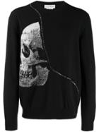 Alexander Mcqueen Jacquard Skull Sweater - Black