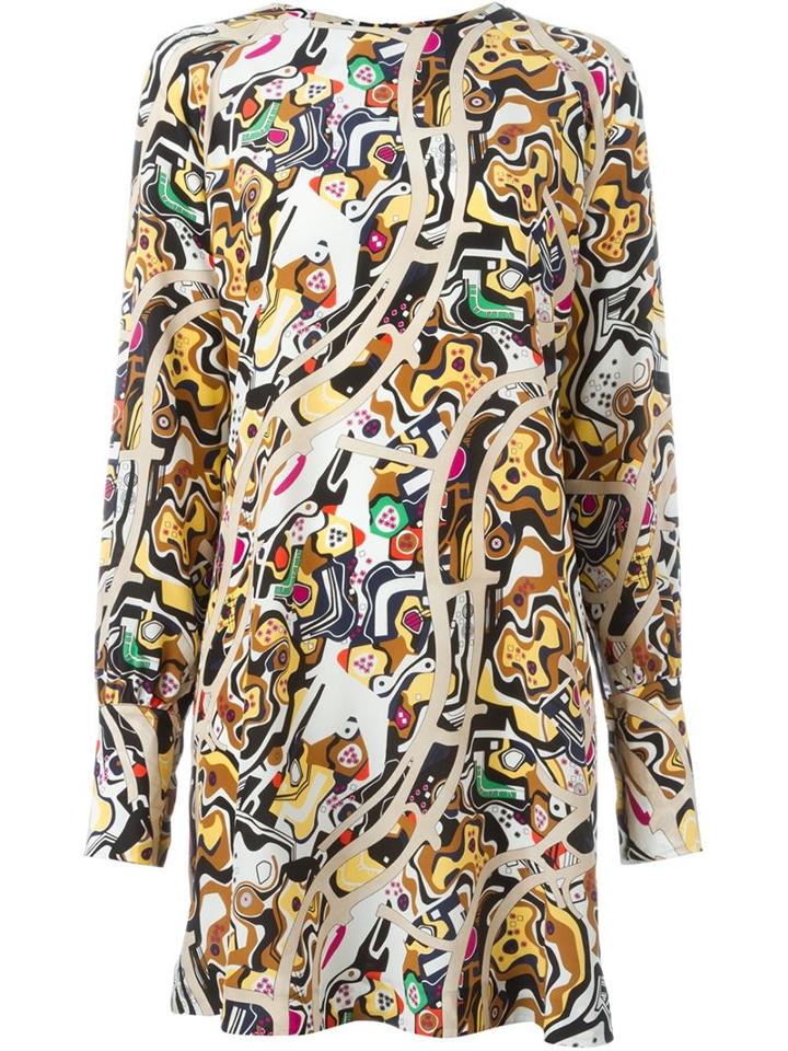 Msgm Layered Back Printed Dress