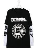 Diesel Kids Teen Tsound Over T-shirt - Black