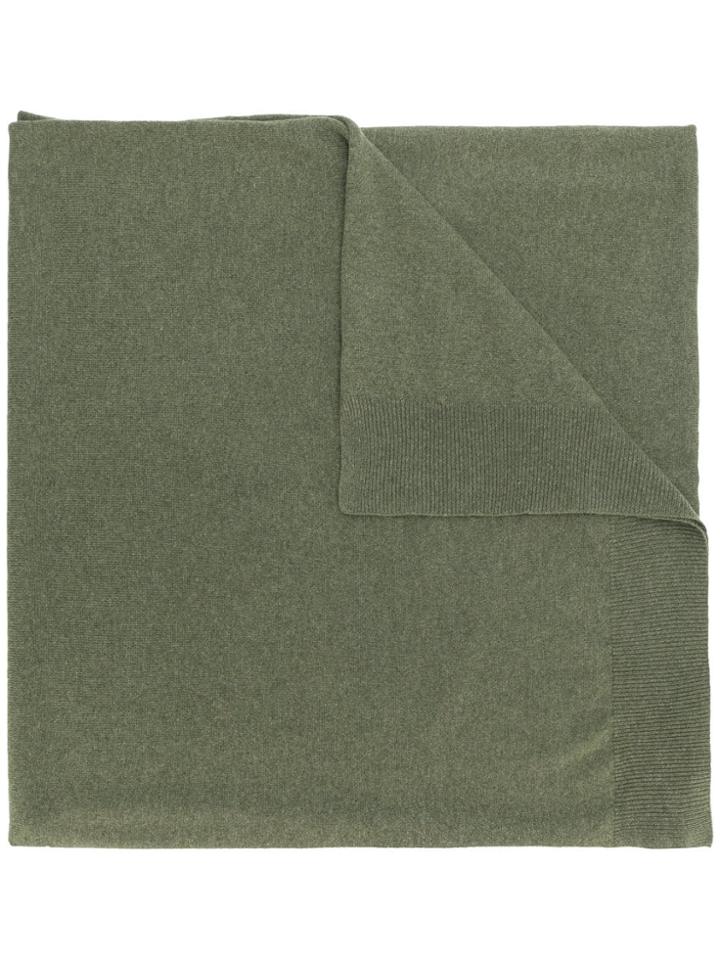 Agnona Wide Shaped Scarf - Green