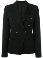Tagliatore - Fitted Blazer Jacket - Women - Viscose/virgin Wool/elastolefin - 40, Black, Viscose/virgin Wool/elastolefin