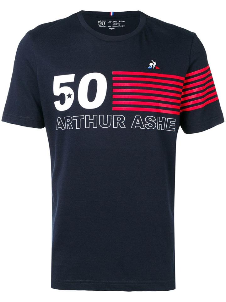 Le Coq Sportif Striped Detail T-shirt - Blue