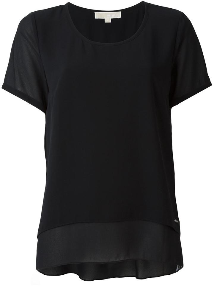 Michael Michael Kors Back Slit Layered T-shirt