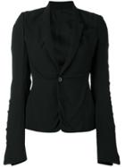 Rick Owens Gathered One-button Blazer - Black