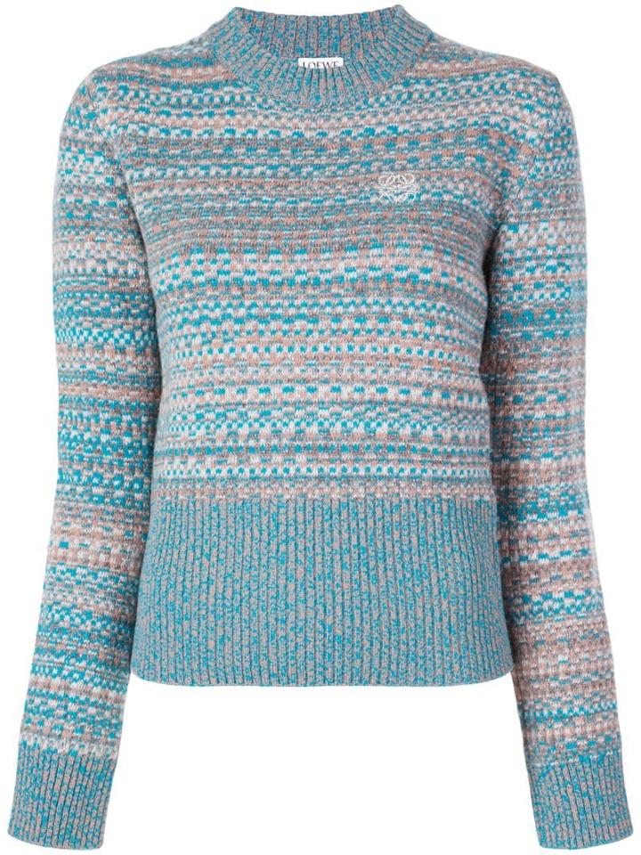 Loewe Ribbed Jumper - Blue