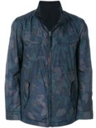 Woolrich Camouflage Print Bomber Jacket - Blue