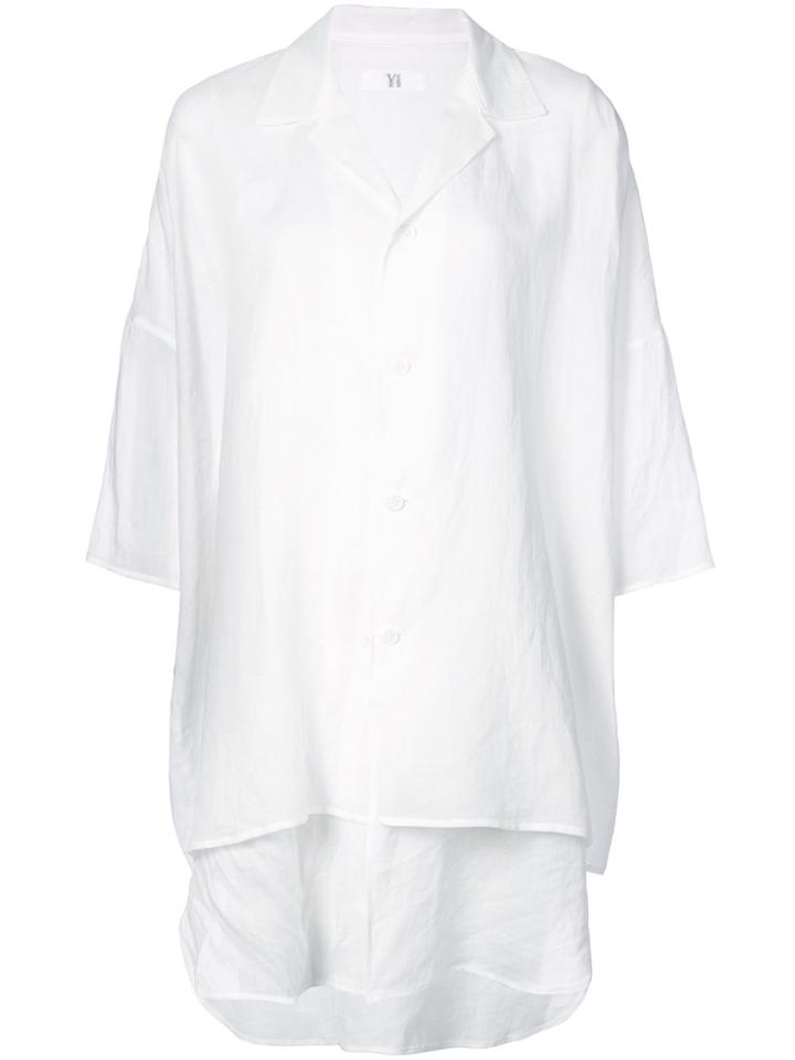 Y's Layered Long Line Shirt - White