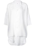 Y's Layered Long Line Shirt - White