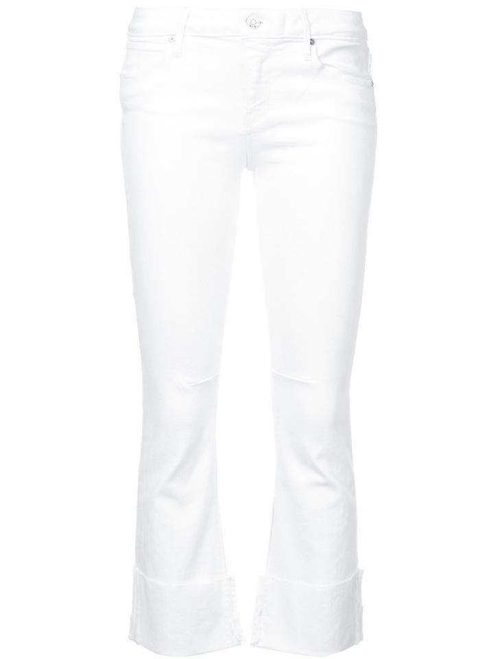 Rta Cropped Denim Trousers - White