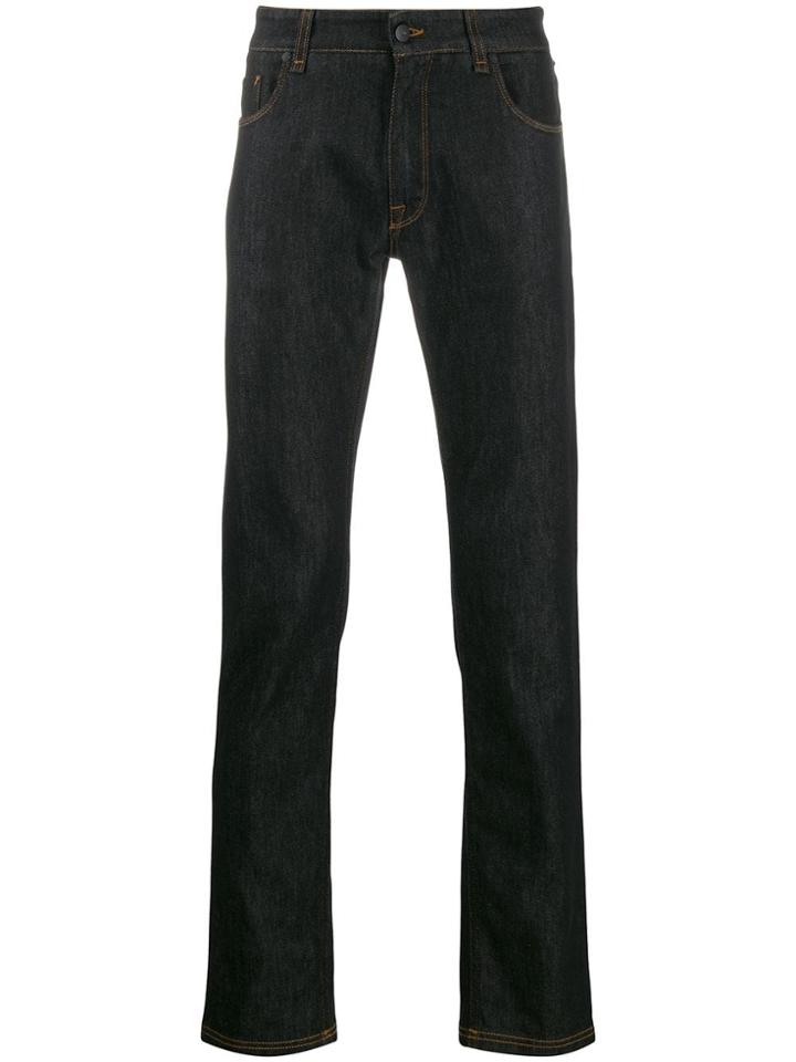 Fendi Slim-fit 5 Pocket Jeans - Black