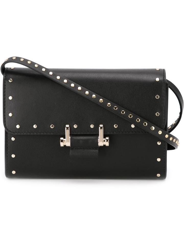 Lanvin Essential Shoulder Bag, Women's, Black, Calf Leather